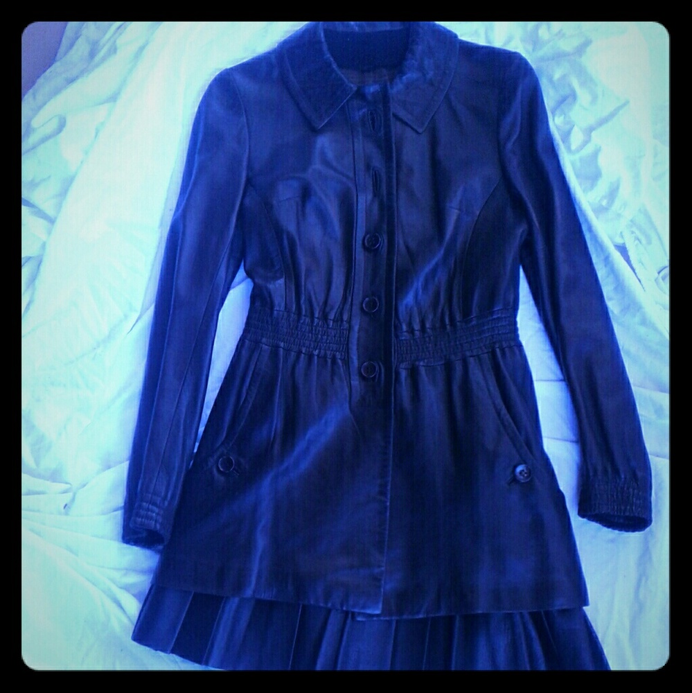 Absolutely beautiful Loewe leather jacket & skirt